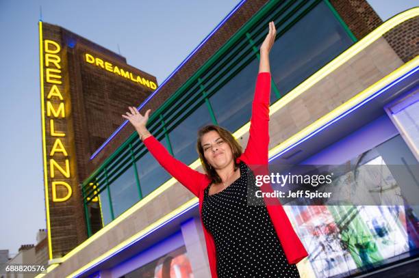 Tracey Emin switches on the neon lights at Dreamland on May 26, 2017 in Margate, England. Thanet District Council brings the glamour back to Margate...