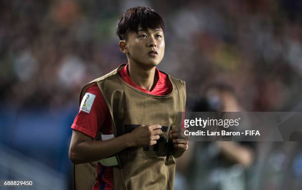 Lee Seungwoo of Korea Republic is seen during the FIFA U-20 World Cup Korea Republic 2017 group A match between England and Korea Republic at Suwon...