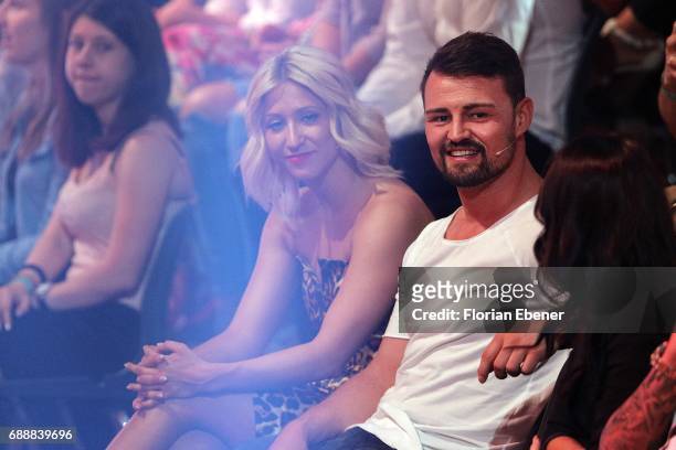 Heinrich Popow and Kathrin Menzinger during the 10th show of the tenth season of the television competition 'Let's Dance' on May 26, 2017 in Cologne,...