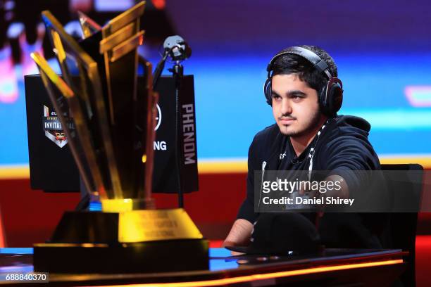 Arman 'Phenom' Hanjani, of Norway, plays against Victor 'Punk' Woodley, of the USA, in the semi-final of the ELEAGUE Street Fighter V Invitational...