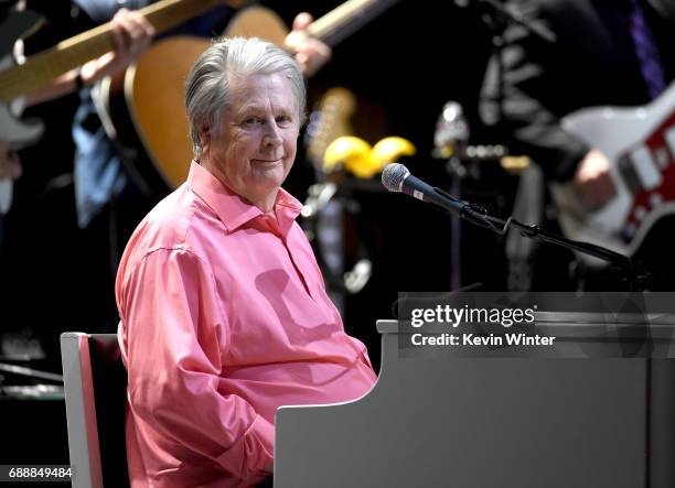 Musician Brain Wilson performs Pet Sounds at the Pantages Theatre on May 26, 2017 in Los Angeles, California.