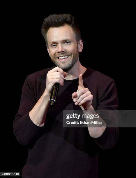 Comedian/actor Joel McHale performs his stand-up comedy routine at the Treasure Island Hotel & Casino on May 26, 2017 in Las Vegas, Nevada.