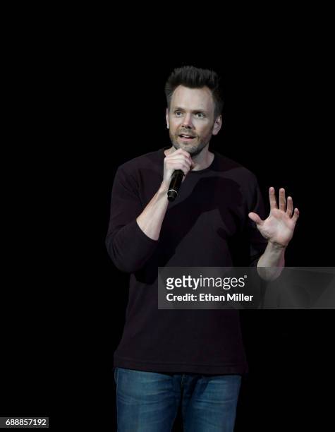 Comedian/actor Joel McHale performs his stand-up comedy routine at the Treasure Island Hotel & Casino on May 26, 2017 in Las Vegas, Nevada.