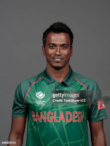 Rubel Hossain of Bangladesh poses for a picture during the Bangladesh Portrait Session for the ICC Champions Trophy at Grand Hyatt on May 26, 2017 in...