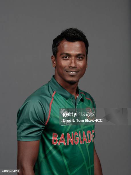 Rubel Hossain of Bangladesh poses for a picture during the Bangladesh Portrait Session for the ICC Champions Trophy at Grand Hyatt on May 26, 2017 in...