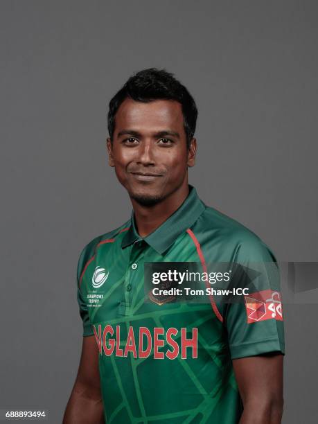 Rubel Hossain of Bangladesh poses for a picture during the Bangladesh Portrait Session for the ICC Champions Trophy at Grand Hyatt on May 26, 2017 in...