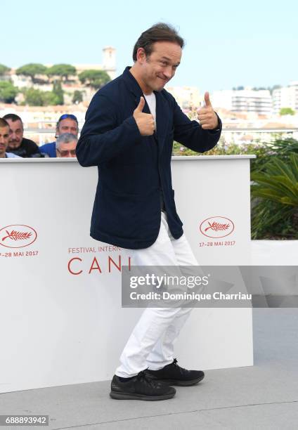 Actor Vincent Perez attends the "Based On A True Story" photocall during the 70th annual Cannes Film Festival at Palais des Festivals on May 27, 2017...