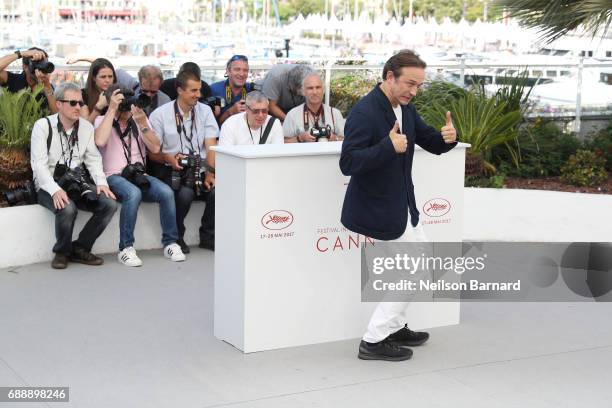 Actor Vincent Perez attends the "Based On A True Story" photocall during the 70th annual Cannes Film Festival at Palais des Festivals on May 27, 2017...