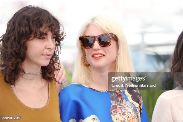 Directors Fiona Godivier of the US and Julia Thelin of Sweden attends the photocall of Short movie directors during the 70th annual Cannes Film...