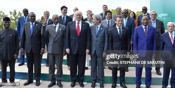 Vice President of Nigeria Yemi Osinbajo, Kenya's President Uhuru Kenyatta, Guinea's President Alpha Conde, US President Donald Trump, Italian Prime...