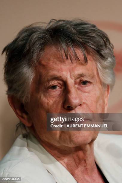 French-Polish director Roman Polanski attends on May 27, 2017 a press conference for the film 'Based on a True Story' at the 70th edition of the...