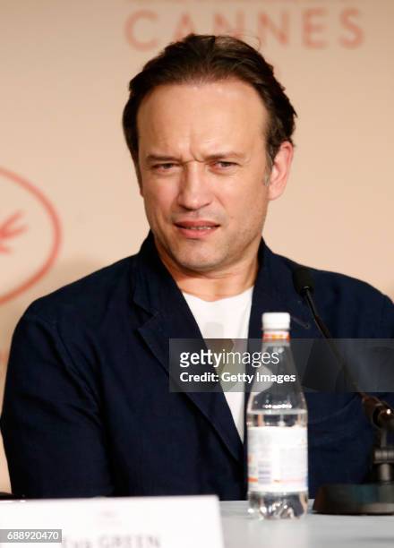 Actor Vincent Perez attends the "Based On A True Story" press conference during the 70th annual Cannes Film Festival at Palais des Festivals on May...
