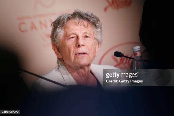 Director Roman Polanski attends the "Based On A True Story" press conference during the 70th annual Cannes Film Festival at Palais des Festivals on...