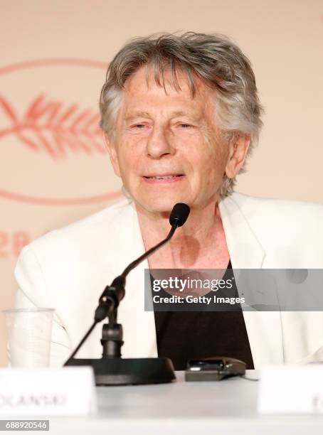 Director Roman Polanski attends the "Based On A True Story" press conference during the 70th annual Cannes Film Festival at Palais des Festivals on...