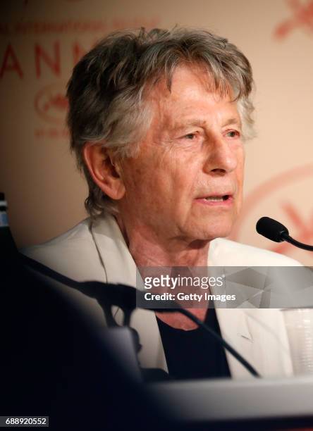Director Roman Polanski attends the "Based On A True Story" press conference during the 70th annual Cannes Film Festival at Palais des Festivals on...