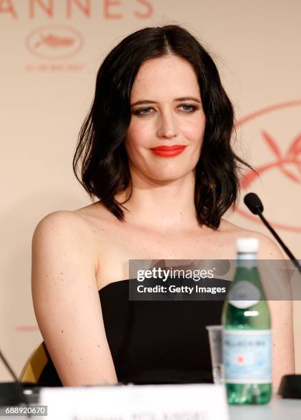 Actress Eva Green attends the "Based On A True Story" press conference during the 70th annual Cannes Film Festival at Palais des Festivals on May 27,...