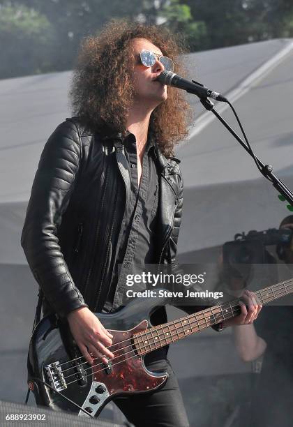 Benji Blakeway of Catfish & The Bottlemen performs on Day 1 of BottleRock Napa Valley 2017 on May 26, 2017 in Napa, California.