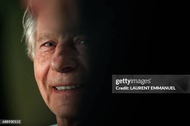 French-Polish director Roman Polanski smiles on May 27, 2017 during a press conference for the film 'Based on a True Story' at the 70th edition of...