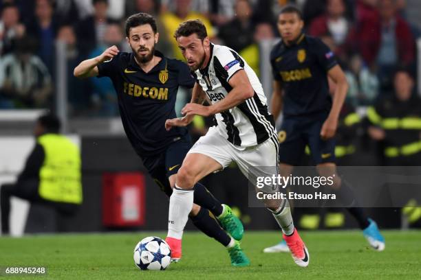 Claudio Marchisio of Juventus in action during the UEFA Champions League Semi Final second leg match between Juventus and AS Monaco at Juventus...