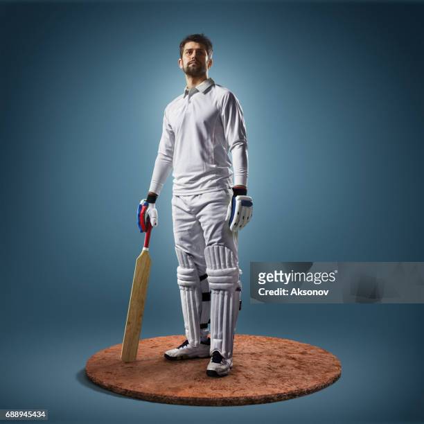 cricket player in action - batting stock pictures, royalty-free photos & images