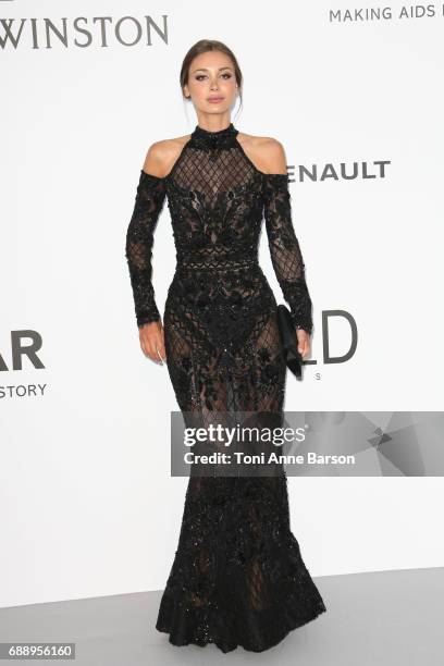 Lara Lieto arrives at the amfAR Gala Cannes 2017 at Hotel du Cap-Eden-Roc on May 25, 2017 in Cap d'Antibes, France.