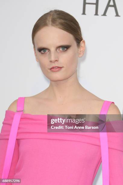 Hanne Gaby Odiele arrives at the amfAR Gala Cannes 2017 at Hotel du Cap-Eden-Roc on May 25, 2017 in Cap d'Antibes, France.