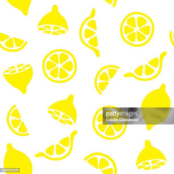 lemons seamless pattern background - lime stock illustrations