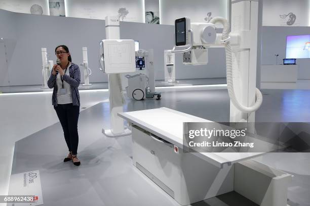General view of the world advanced large medical equipment form Shanghai Union Medical Technology Co. Ltd during the 2017 China International Big...