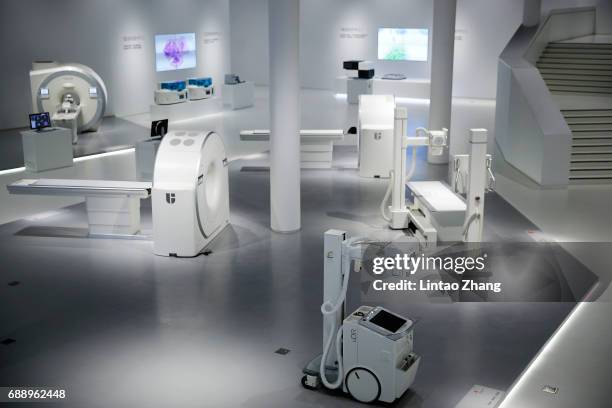 General view of the world advanced large medical equipment form Shanghai Union Medical Technology Co. Ltd during the 2017 China International Big...