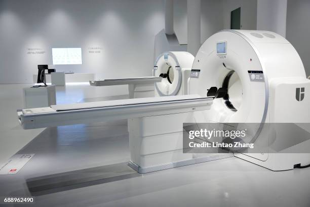 General view of the world advanced large medical equipment form Shanghai Union Medical Technology Co. Ltd during the 2017 China International Big...