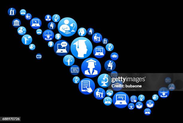 mexico e-learning and college education blue button pattern - mexican computer stock illustrations