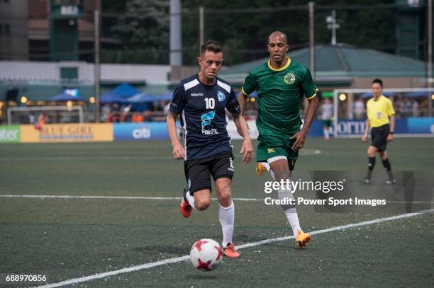 Lee Hendrie runs with the ball during their Masters Tournament match, part of the HKFC Citi Soccer Sevens 2017 on 27 May 2017 at the Hong Kong...