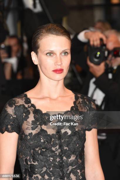 Marine Vacth attends 'Amant Double ' Red Carpet Arrivals during the 70th annual Cannes Film Festival at Palais des Festivals on May 26, 2017 in...