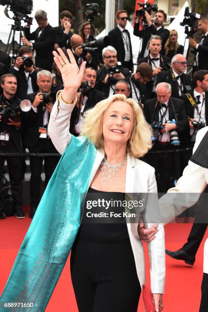 Brigitte Fossey attends 'Amant Double ' Red Carpet Arrivals during the 70th annual Cannes Film Festival at Palais des Festivals on May 26, 2017 in...