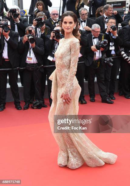 Izabel Goulart attends 'Amant Double ' Red Carpet Arrivals during the 70th annual Cannes Film Festival at Palais des Festivals on May 26, 2017 in...