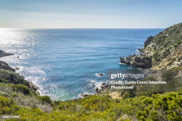 baia dell'allume - giglio - fotografias e filmes do acervo