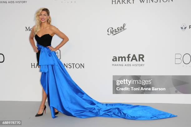 Jessica Hart arrives at the amfAR Gala Cannes 2017 at Hotel du Cap-Eden-Roc on May 25, 2017 in Cap d'Antibes, France.