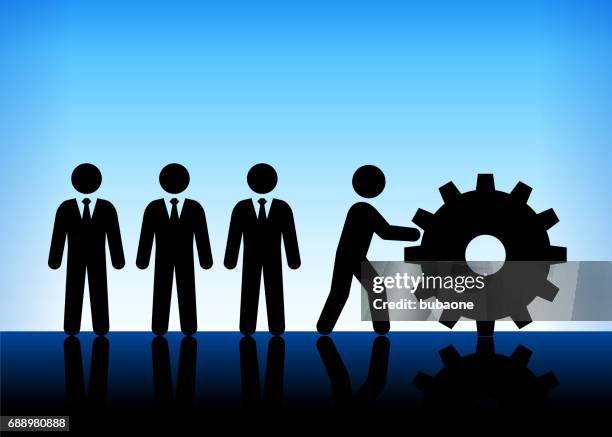 business and progress blue vector background - man clean background stock illustrations