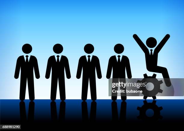 business success blue vector background - man clean background stock illustrations