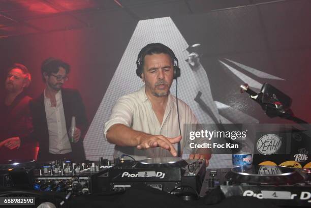 Laurent Garnier perform during the Villa Schweppes Party during the 70th annual Cannes Film Festival at on May 26, 2017 in Cannes, France.