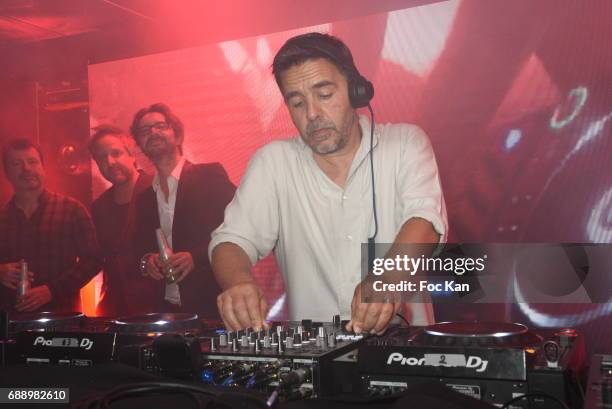 Laurent Garnier perform during the Villa Schweppes Party during the 70th annual Cannes Film Festival at on May 26, 2017 in Cannes, France.