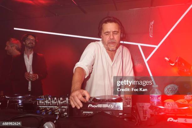 Laurent Garnier perform during the Villa Schweppes Party during the 70th annual Cannes Film Festival at on May 26, 2017 in Cannes, France.