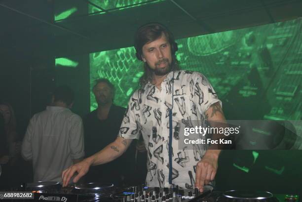 Busy P aka Pedro Winter performs during the Villa Schweppes Party during the 70th annual Cannes Film Festival at on May 26, 2017 in Cannes, France.