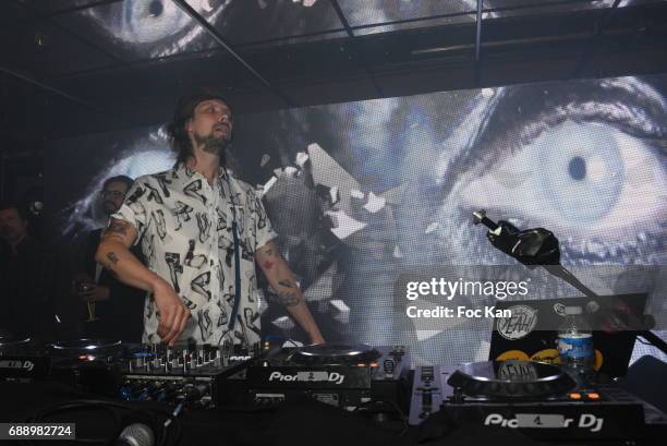 Busy P aka Pedro Winter performs during the Villa Schweppes Party during the 70th annual Cannes Film Festival at on May 26, 2017 in Cannes, France.