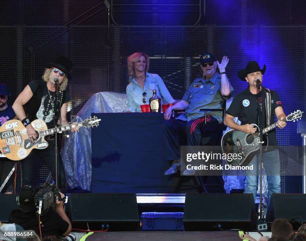 Big Kenny and John Rich of Big and Rich honor Viet Nam War Veteran Larry Paul by performing "8th. Of November" during Tree Town Music Festival - Day...