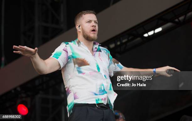 Dan Reynolds of Magic Dragon performs on stage at Day 1 of BBC Radio 1's Big Weekend 2017 at Burton Constable Hall on May 27, 2017 in Hull, United...