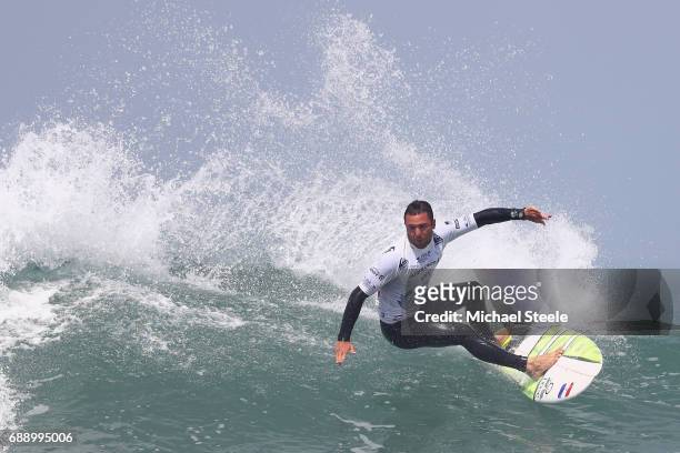 Joan Duru of France during the Men's Qualifying Round 4 event on day eight of the ISA World Surfing Games 2017 at Grande Plage on May 27, 2017 in...