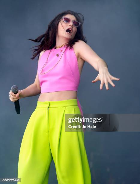 Lorde performs on Day 1 of BBC Radio 1's Big Weekend 2017 at Burton Constable Hall on May 27, 2017 in Hull, United Kingdom.