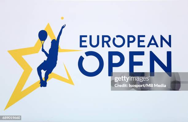 Illustration picture shows the European Open logo in marge of a press conference on the upcoming ATP 250 European Open tennis tournament. Monday 22...