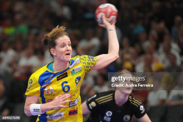 Ana Gros of Metz during the Women's handball National Cup Final match between Metz and Issy Paris at AccorHotels Arena on May 27, 2017 in Paris,...